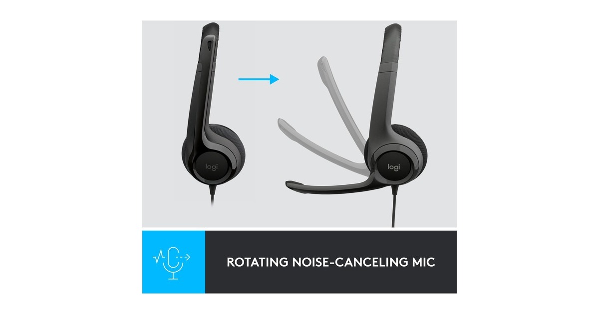 LogitechUSB Headset H390 on-ear   (Zwart, Retail)
