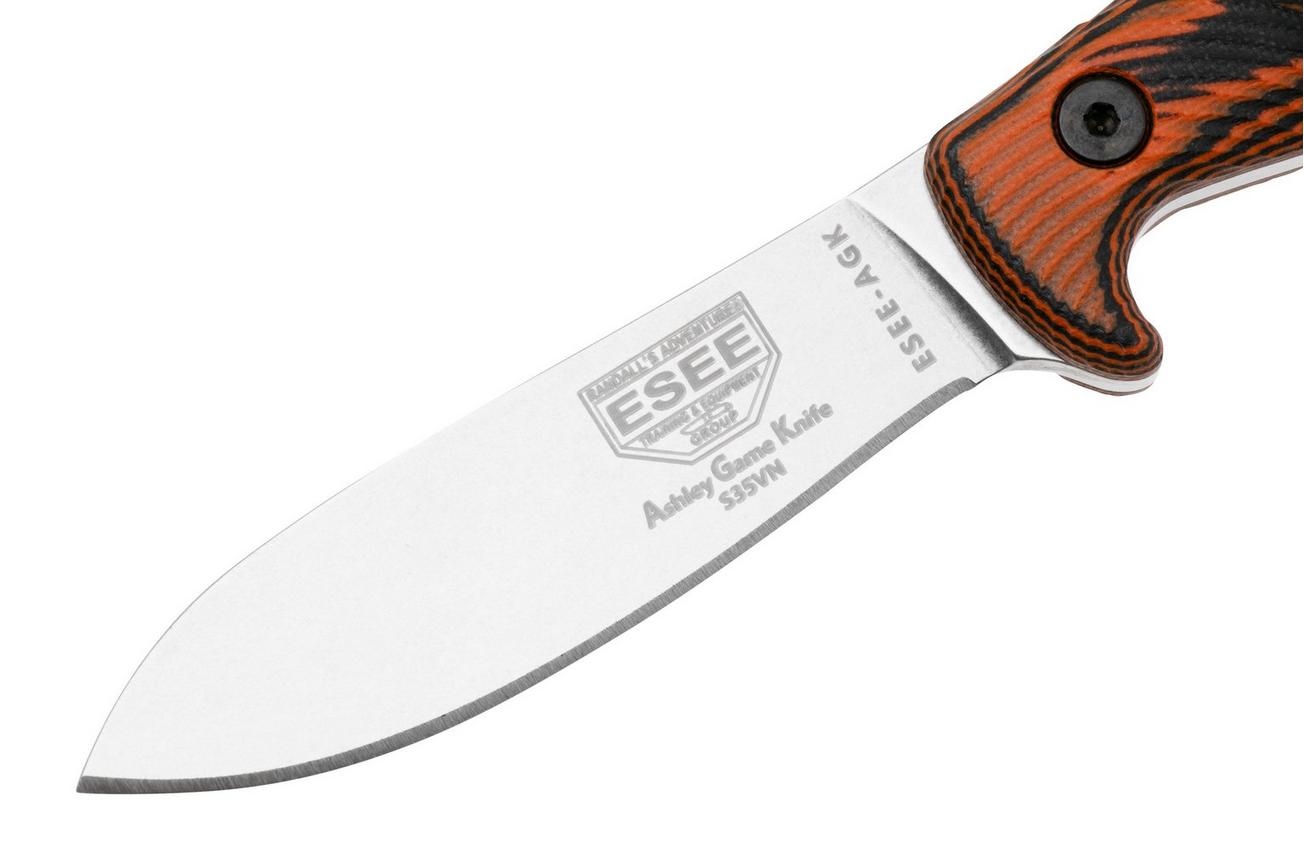 ESEE Knives Ashley Emerson EE-AGK35V, S35VN Orange G10, jachtmes
