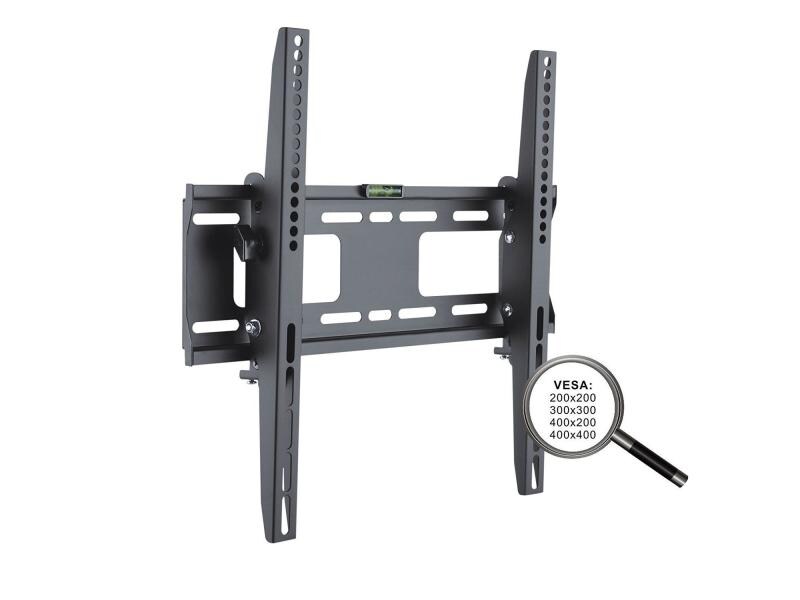 PureMounts Wandhalterung PM-T400 Schwarz Stufen- und geräuschlos verstellbare Wandhalterung