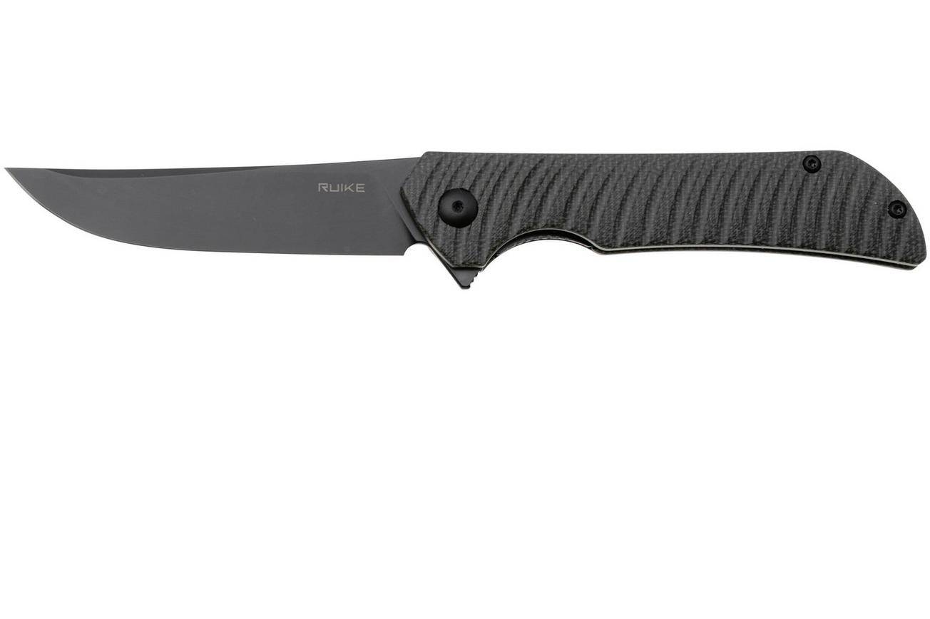 Ruike P122-MB PVD 14C28N, Black Micarta, zakmes