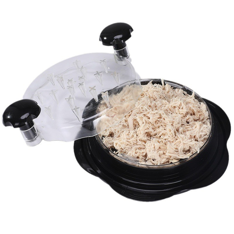 (Ø25cm) Hähnchen Poulet Fleisch Zerkleinerer BBQ Chicken / Pulled Pork Grinder Praktisches Grill Zubehör - Schwarz