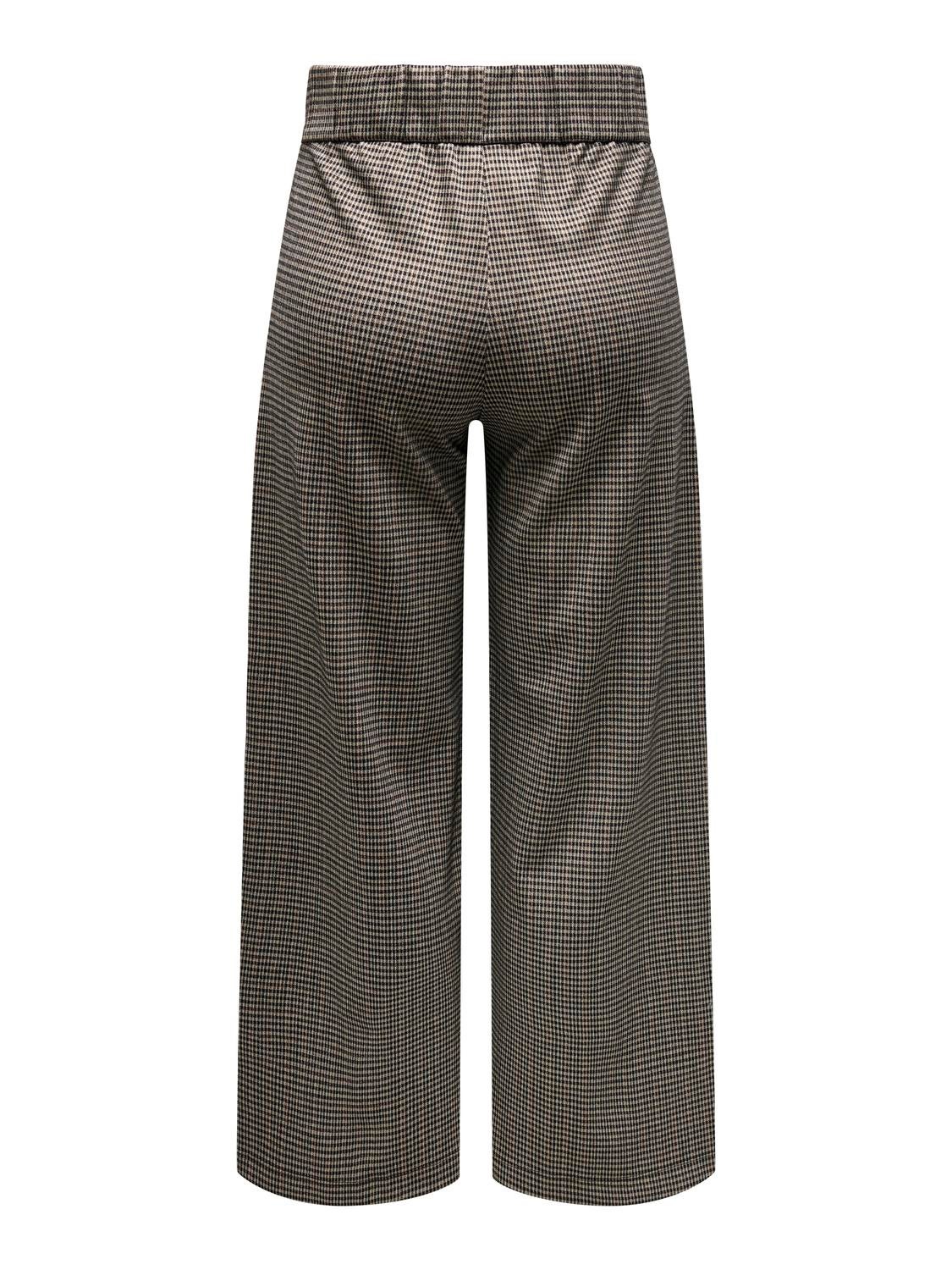 JDYGEGGO Mittlere Taille Weiter Beinschnitt Hose Cobblestone