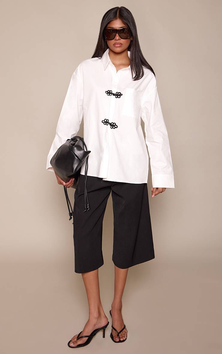 Noir Short Bermuda Tissé Ceinturé Coupe Tailleur