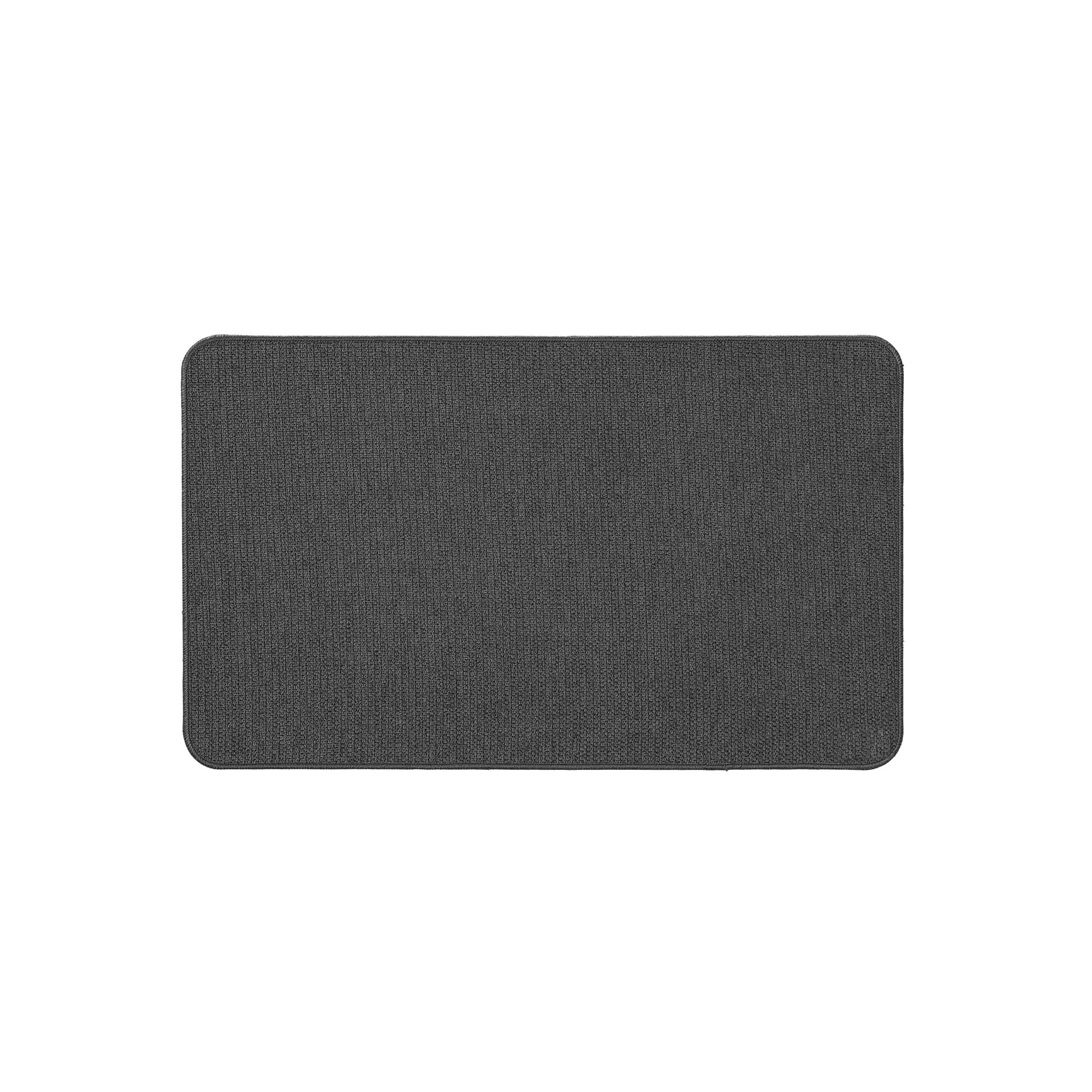 TAPIS RECTANGLE 45X75CM TISSE UNI SIMEO ANTHRACITE