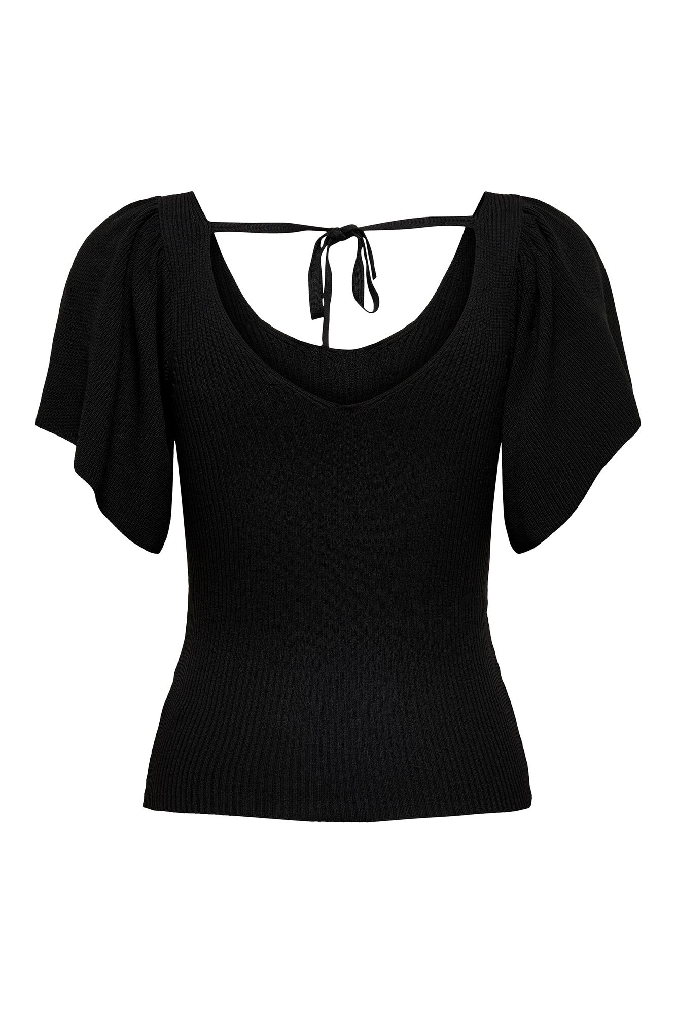 Blusa de manga curta com amarração