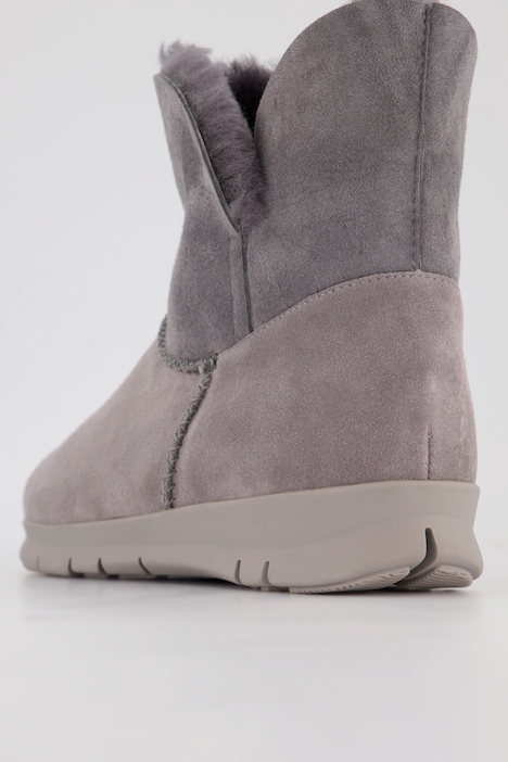 Vitaform, Leder-Stiefeletten, Lammfell, Veloursleder, Weite H