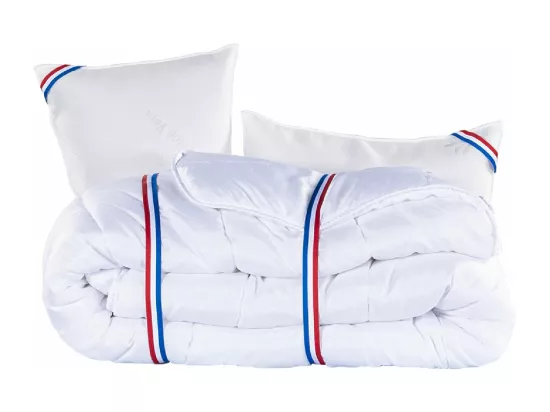 Matelas 180x200 cm, Sleeplux, 26cm latex, ergonomique, haute densité+2 Oreillers+couette