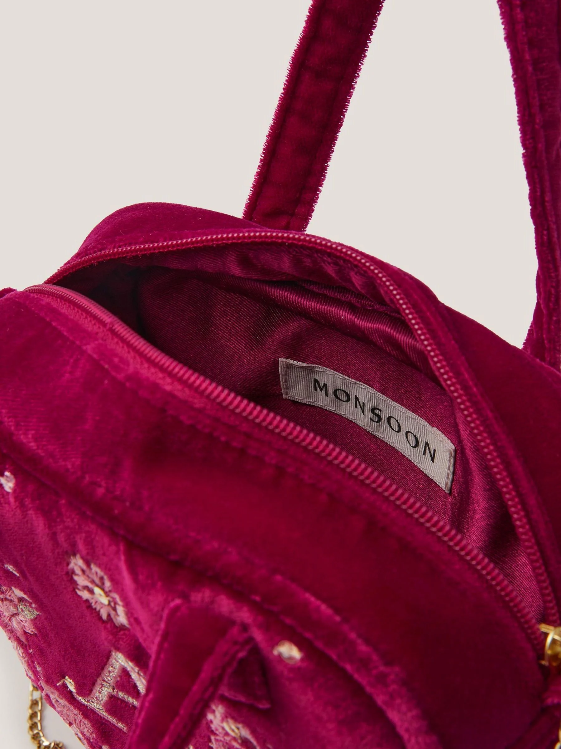 Monsoon Embroidered Initial Heart Bag L