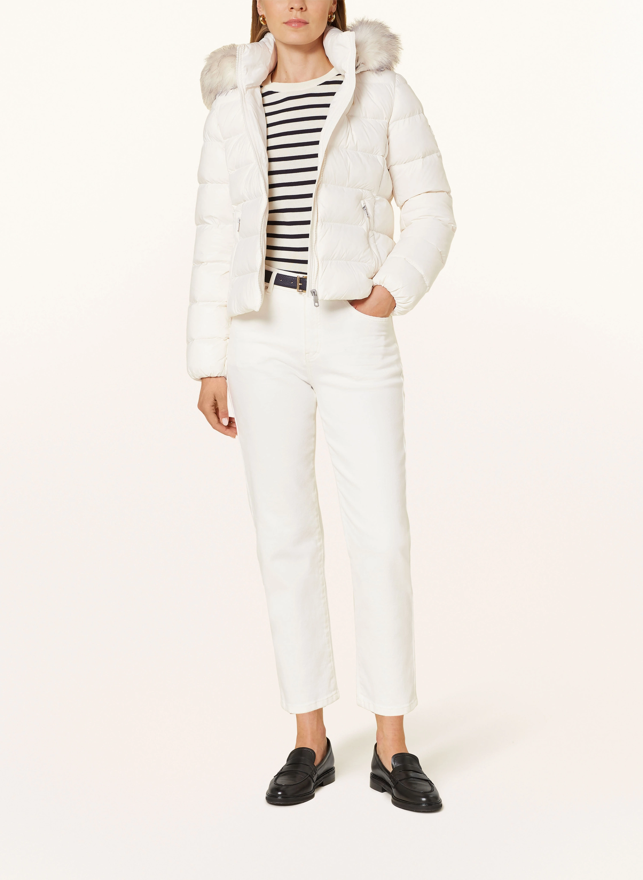 TOMMY HILFIGER Daunenjacke GLOSS DOWN TYRA mit Kunstpelz