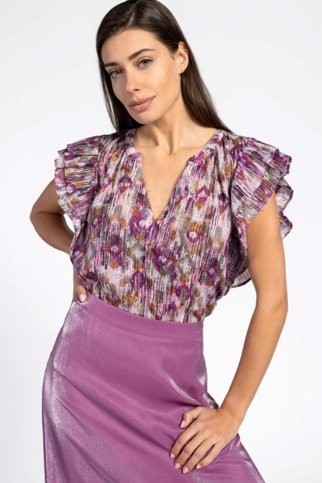 Aaiko paarse dames blouse