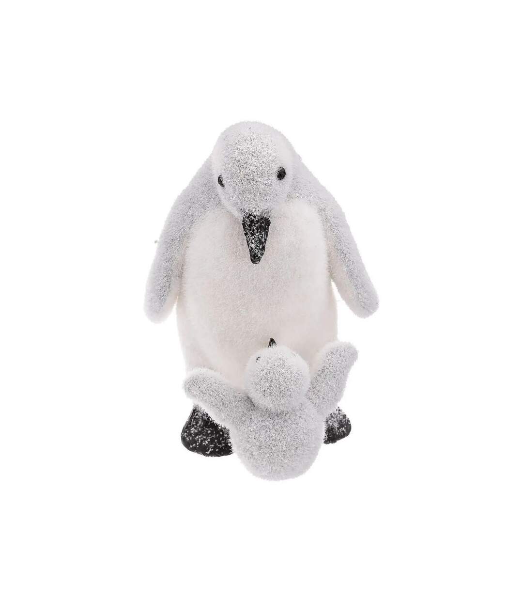 Maman Pingouin & Bébé Manteau 27cm Blanc