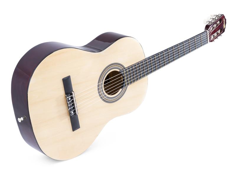 MAX Akustikgitarre SoloArt Set Natur Klassische Gitarre mit Zubehör