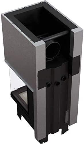 KRATKI Kamineinsatz NBC | Heizeinsatz 8kW | 147 x 57,6 cm | Eckkamin mit dreiseitiger Feuersicht | Doppeltüröffnungssystem Guillotine nach Links & rechts | 2.BimSchV 15a B-Vg | Ideal für Zuhause