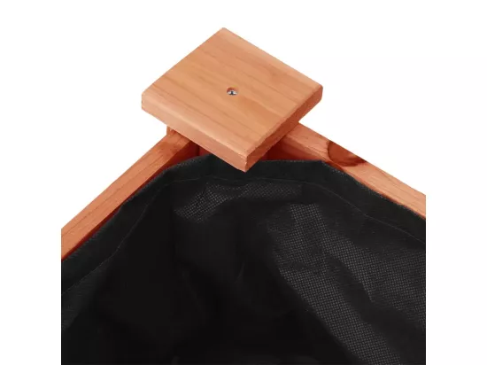 Jardinière sur roues avec doublure brun 71x37x80 cm bois sapin