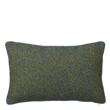 Sierkussen bouclé blauw - l45xb45xh10cm
