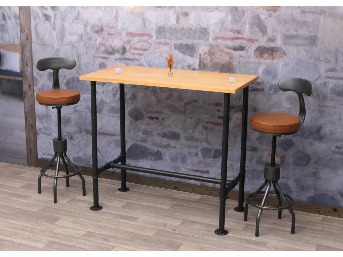 Table de bar MCW-N21, naturel