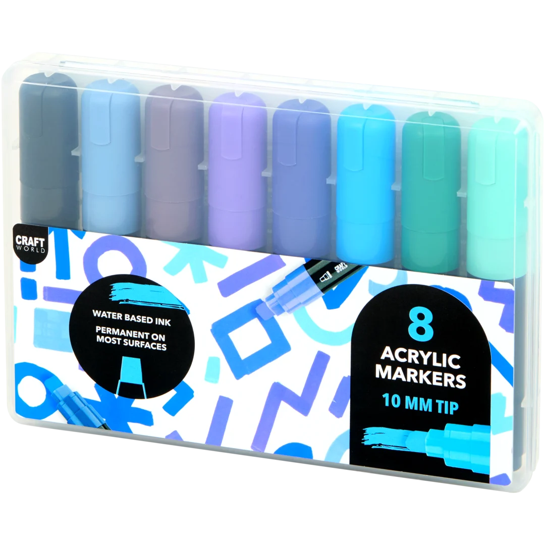 Acryl markers 8 stuks | diverse kleuren