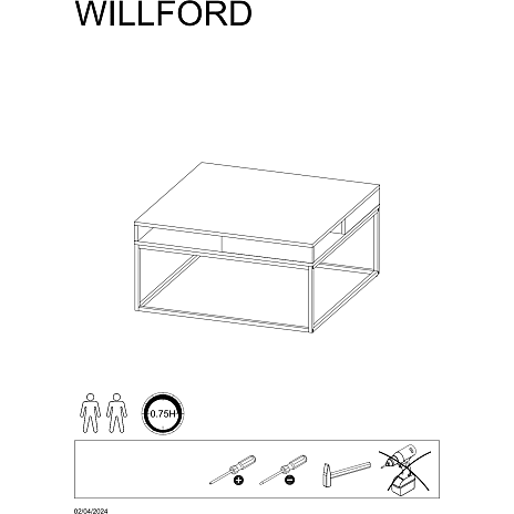 WILLFORD sofabord - egetræslook