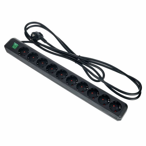 Brennenstuhl Eco-L 10 Way Split Sw 3m BK