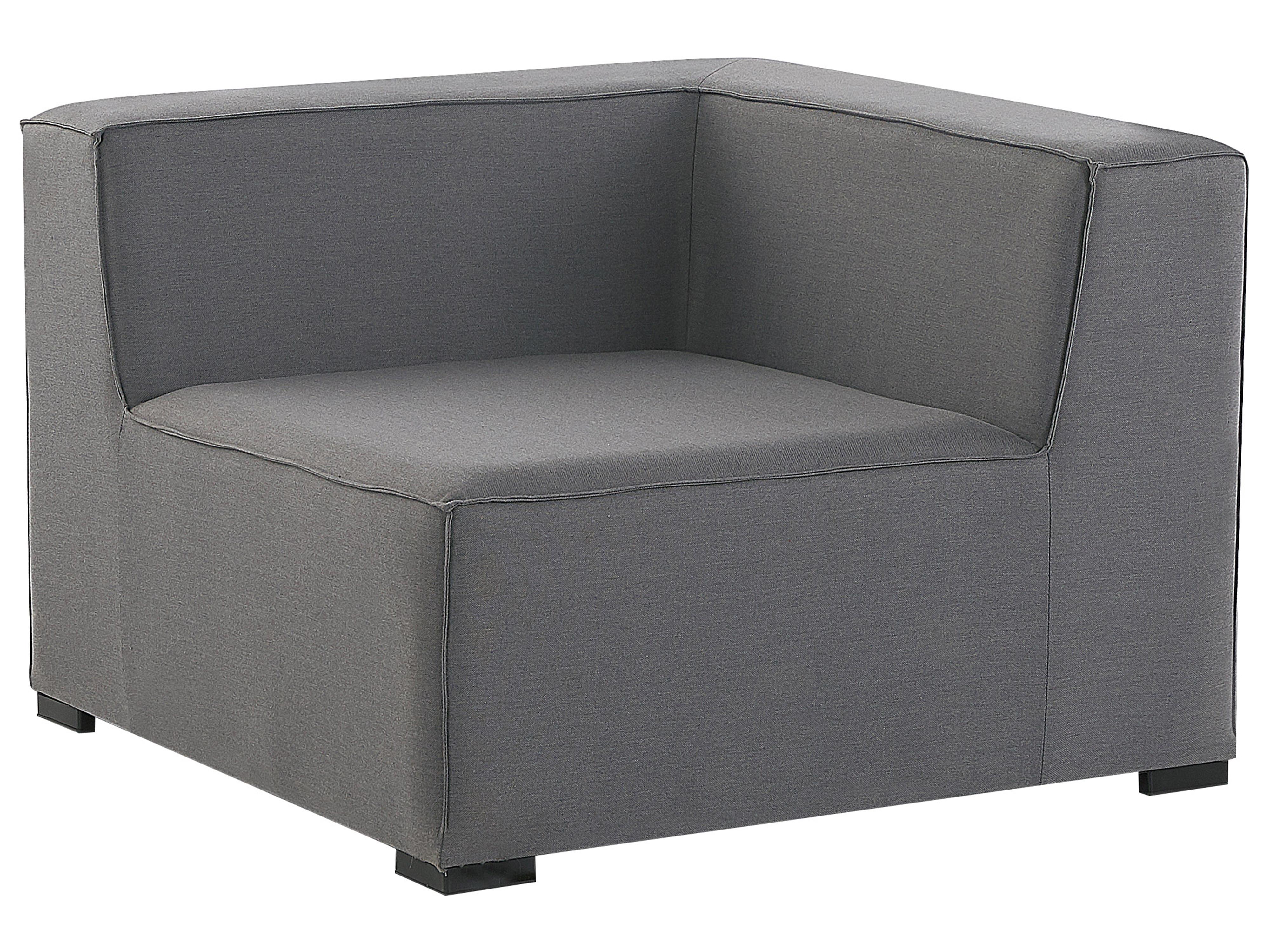 Tuin loungebank met ottomaan 4-zits AREZZO modulair Grijs