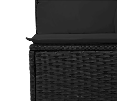 LES TENDANCES - Salon extérieur Salon de jardin-noir-8 places-55x62x69-454471
