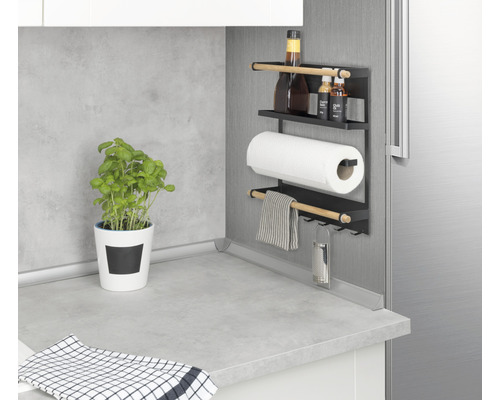 Magnetisch keukenplankje Wenko Magna zwart