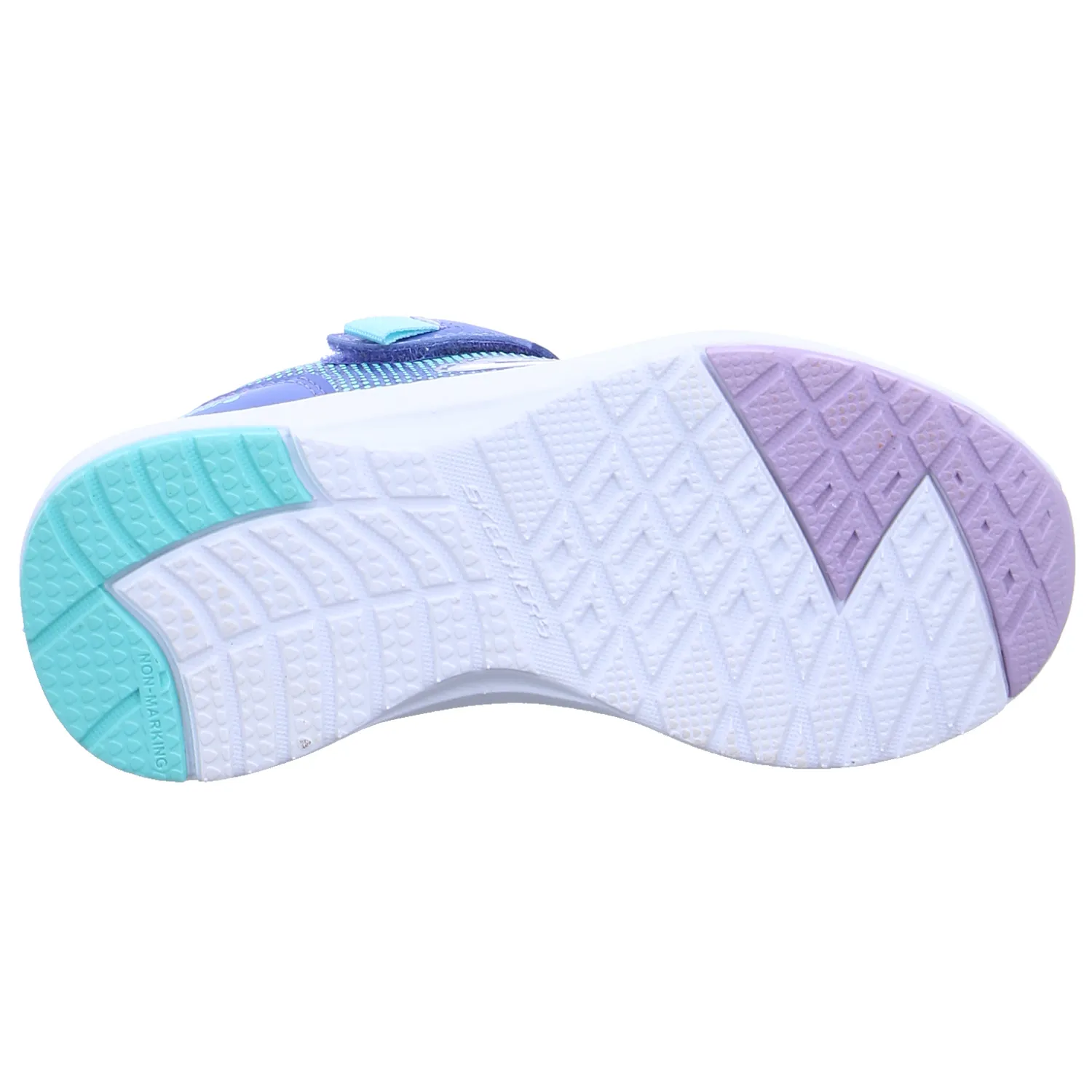 SKECHERS Mädchen-Halbschuh Klett Hellblau Textil  Sneaker Waterproof
