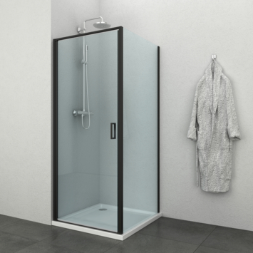 Allibert douchewand Loft Game 90x200cm zwart transparant