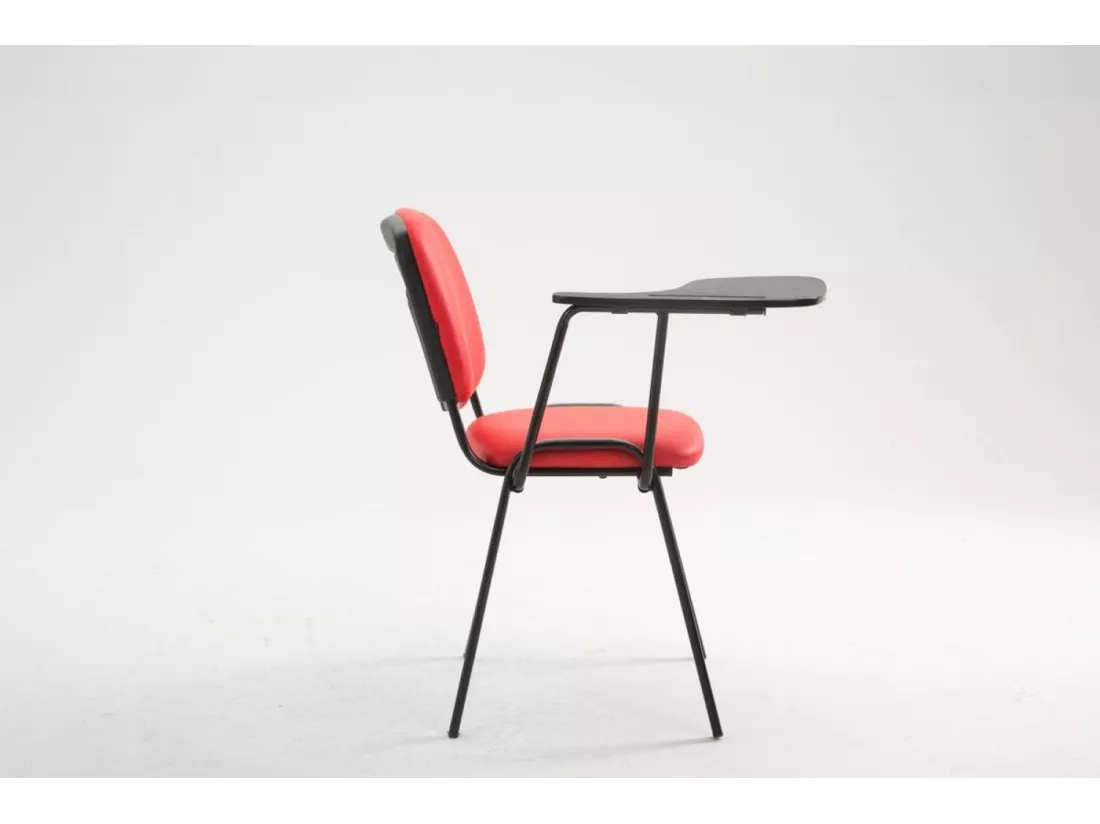 Chaise de salle à manger - Similicuir & Métal noir mat - Rouge - Ken mit Klapptisch