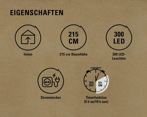 Lafiora Salzburg kunstkerstboom, 215 cm, LED groen