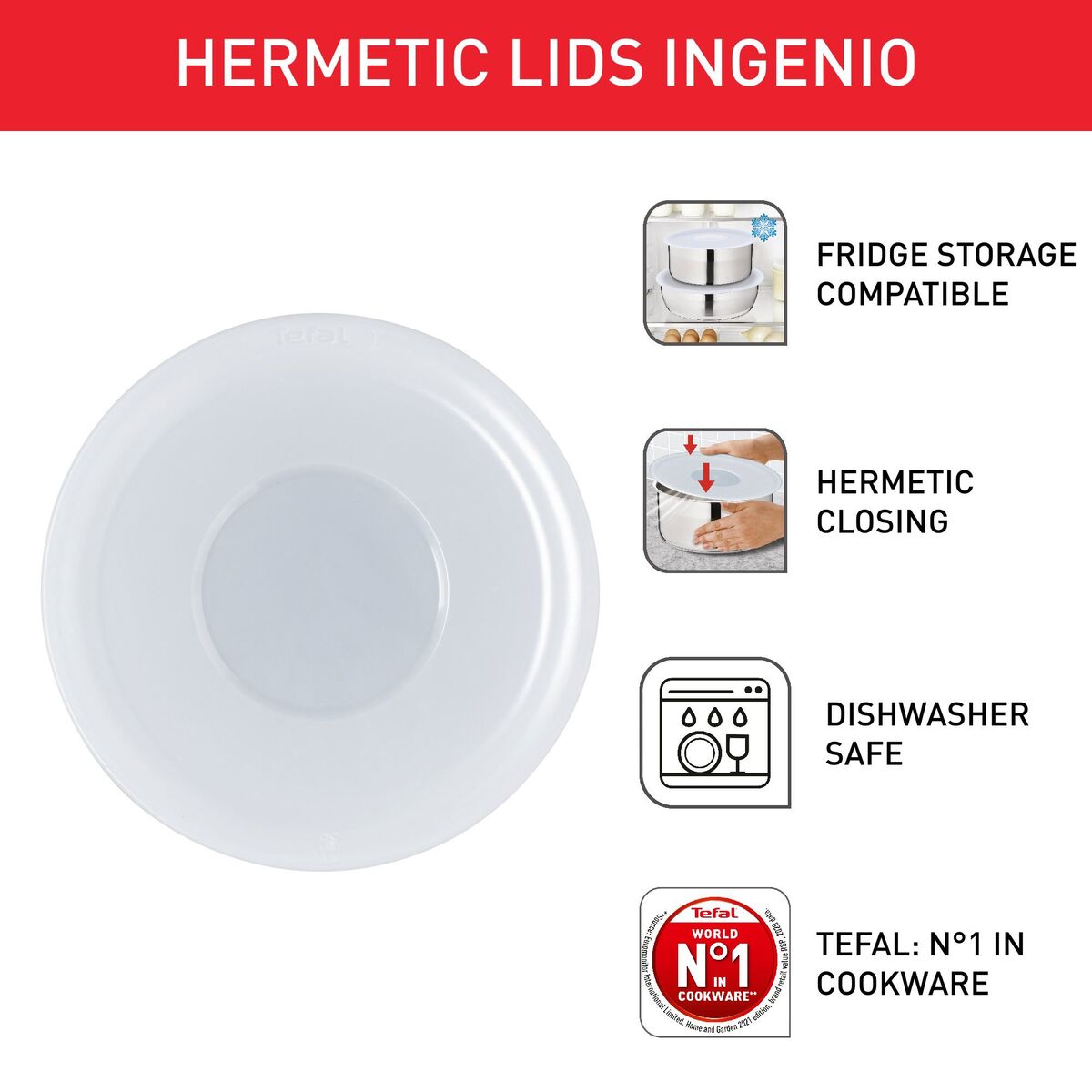 Ingenio plastlokksett 3 deler, 16, 18 & 20 cm