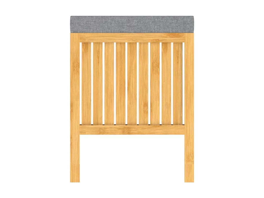 EISL Panier à linge 2 en 1 avec coussin de siège Bambou 39x39x52,5