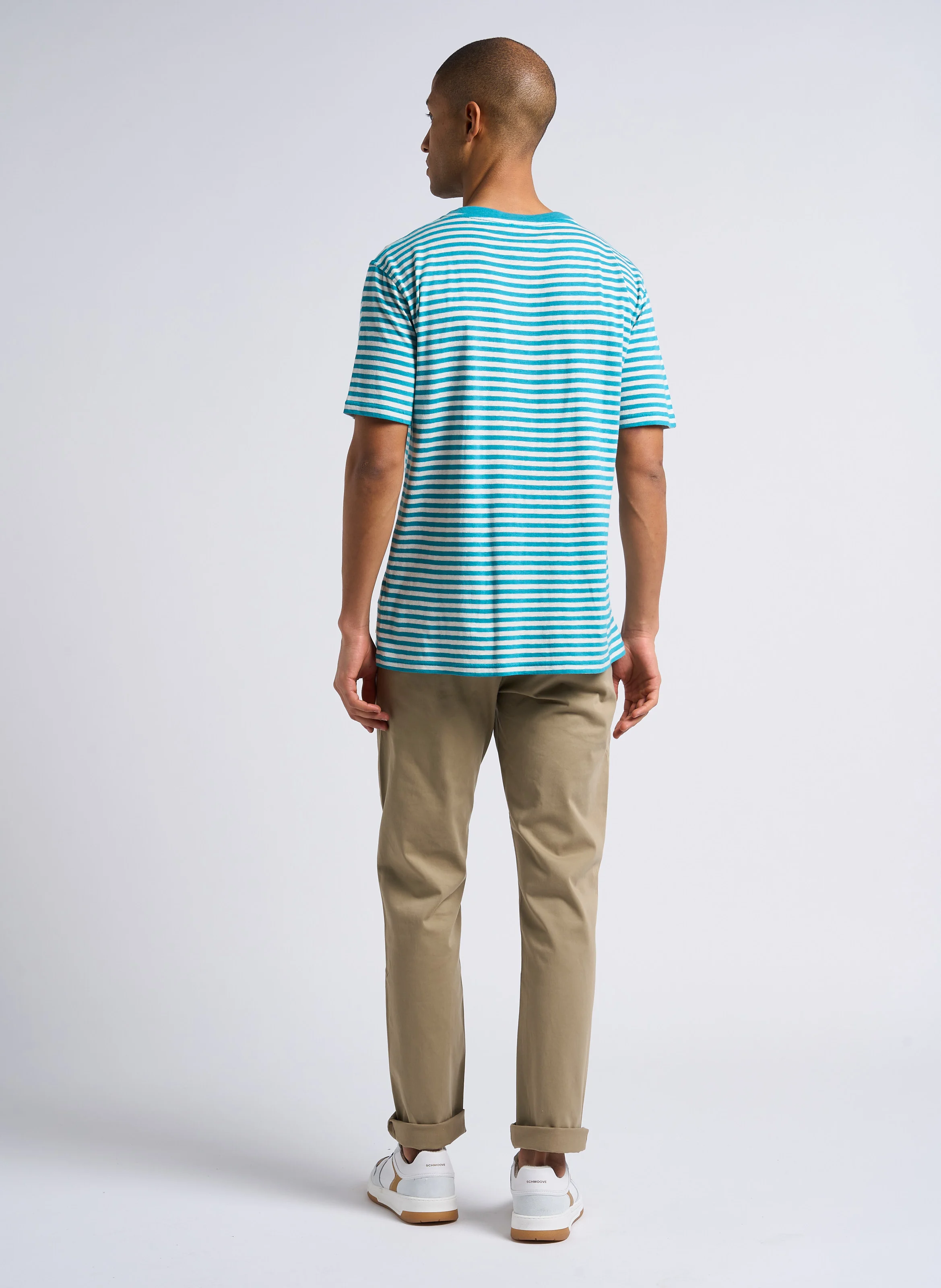 Pantalon chino en coton stretch | Marron