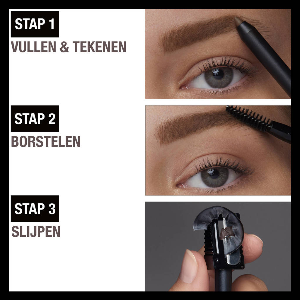Fijn wenkbrauw potloodMaybelline New York - Tattoo Brow Up to 36H Pencil - 05 Medium Brown - Bruin - Wenkbrauwpotlood