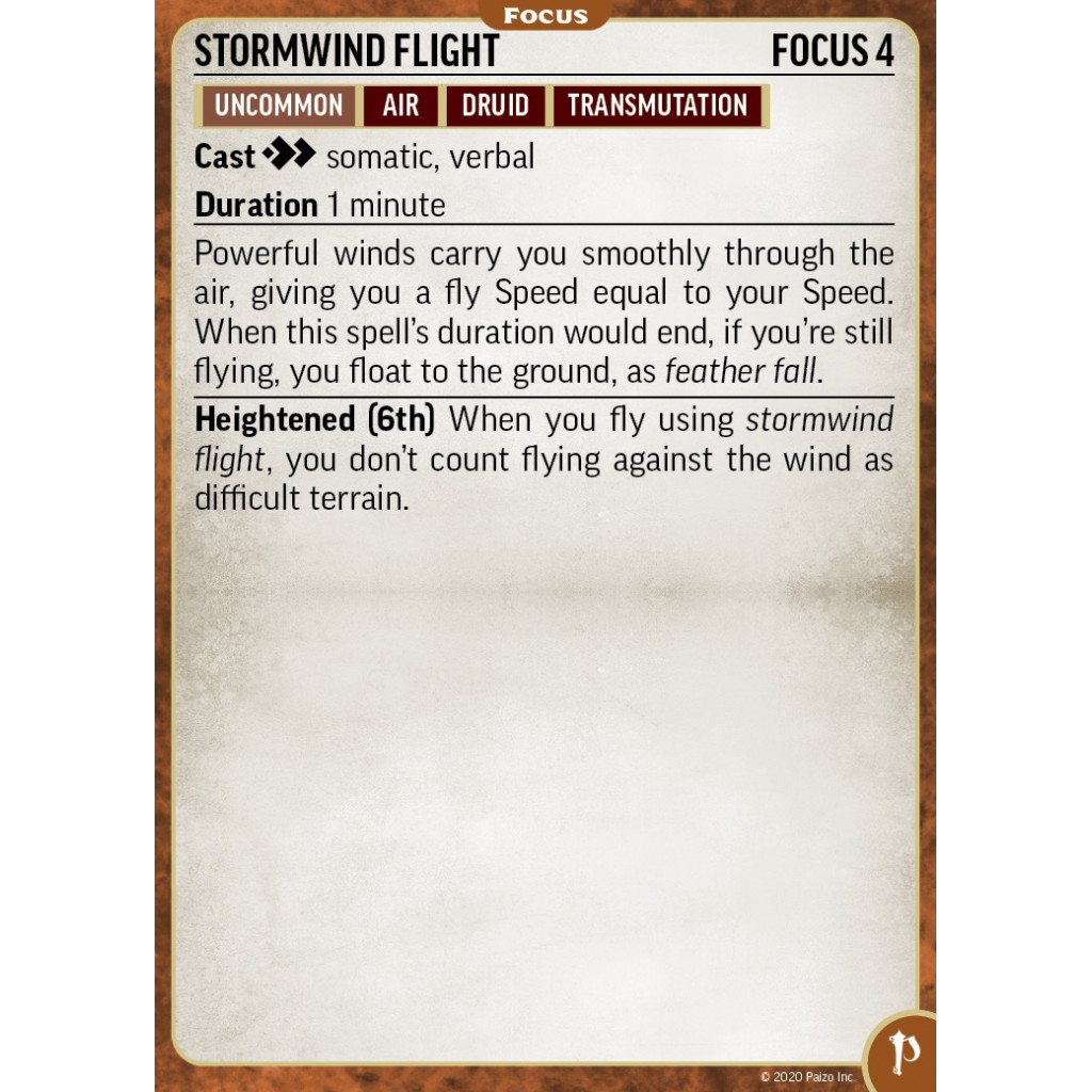 Pathfinder Second Edition - Focus Cards