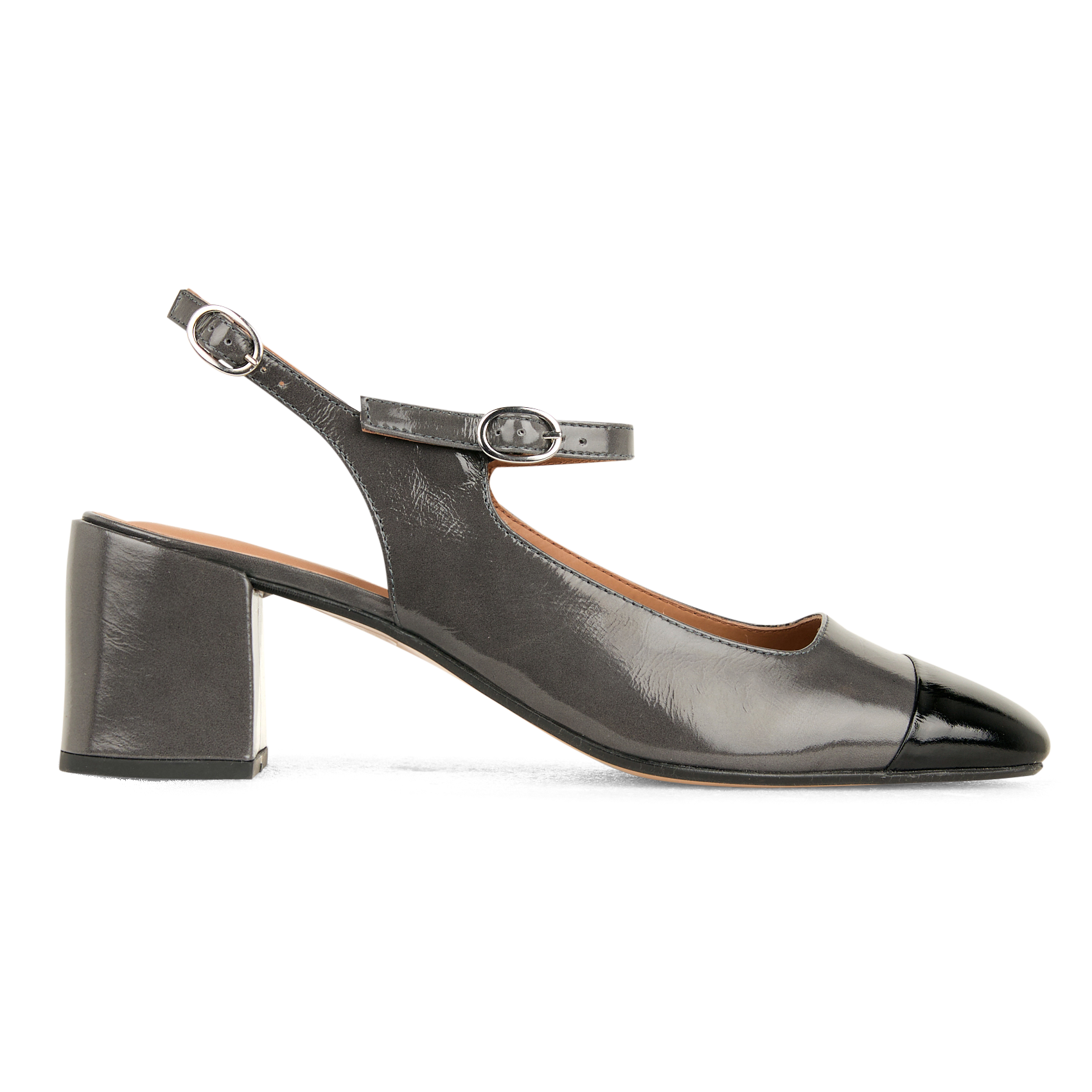 DIANA - Slingbacks à talon en cuir | Noir