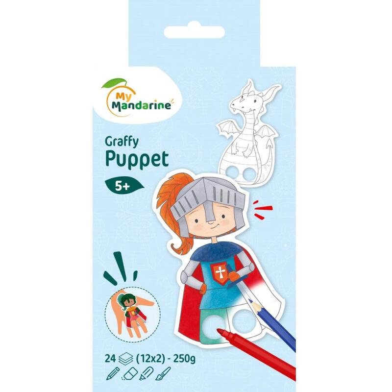 Graffy Puppet, Dragons et Chevaliers - Bleu