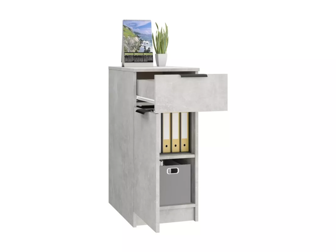 Armoire de bureau Gris béton 33,5x50x75 cm Bois d'ingénierie