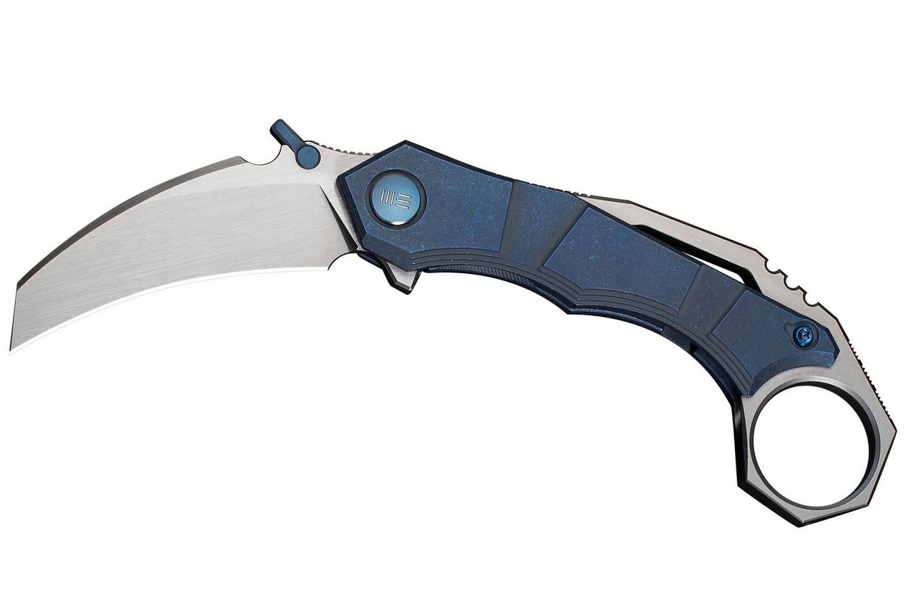 WE Knife Tayra WE24069-3 Hand Rubbed Satin Bohler M390, Blue Titanium Handle, zakmes