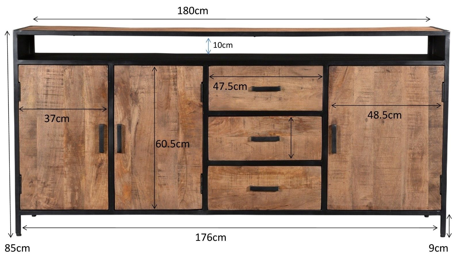 Dressoir Sturdy B180 x D40 x H90 cm