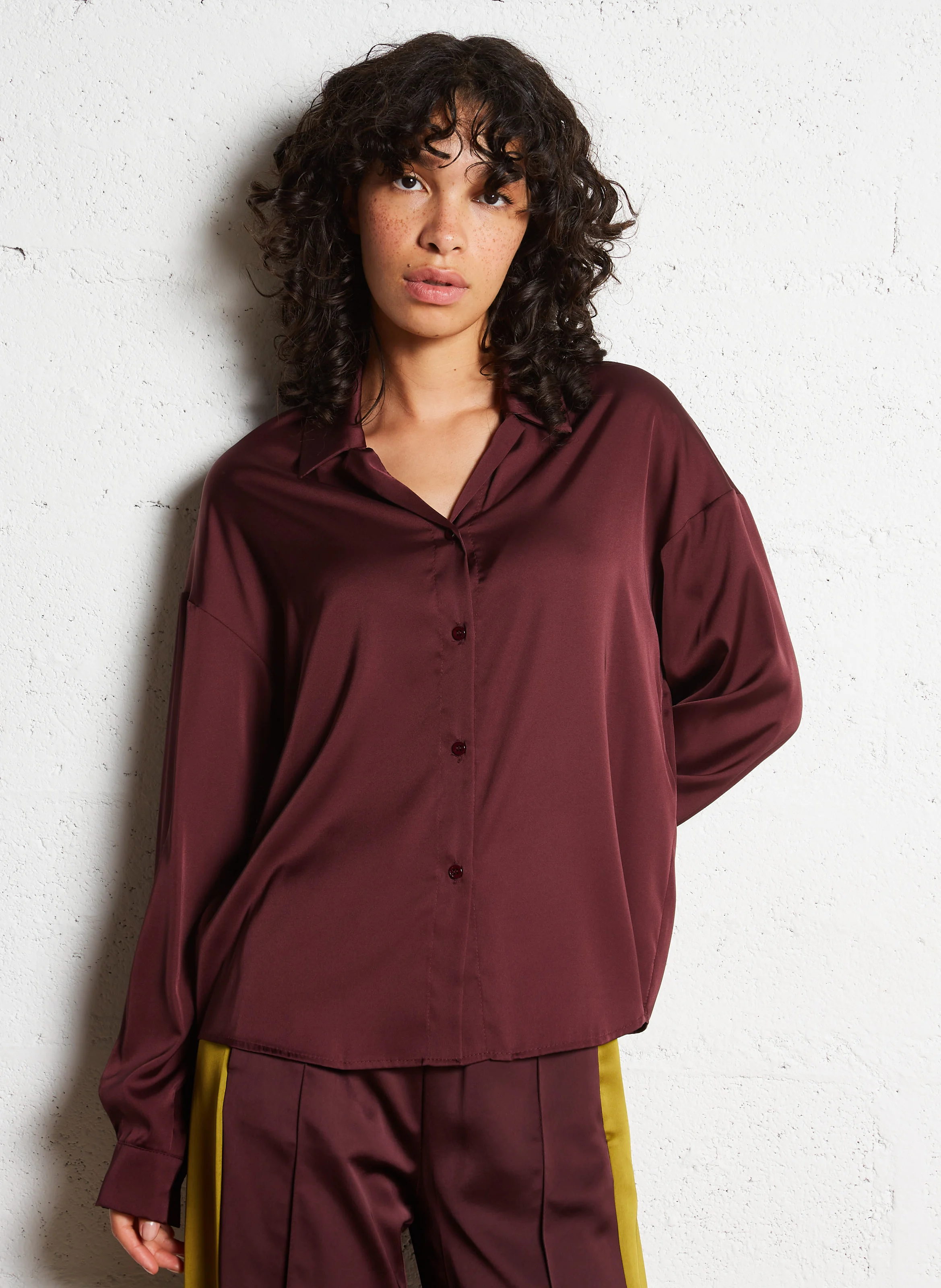 Chemise col classique| Rouge