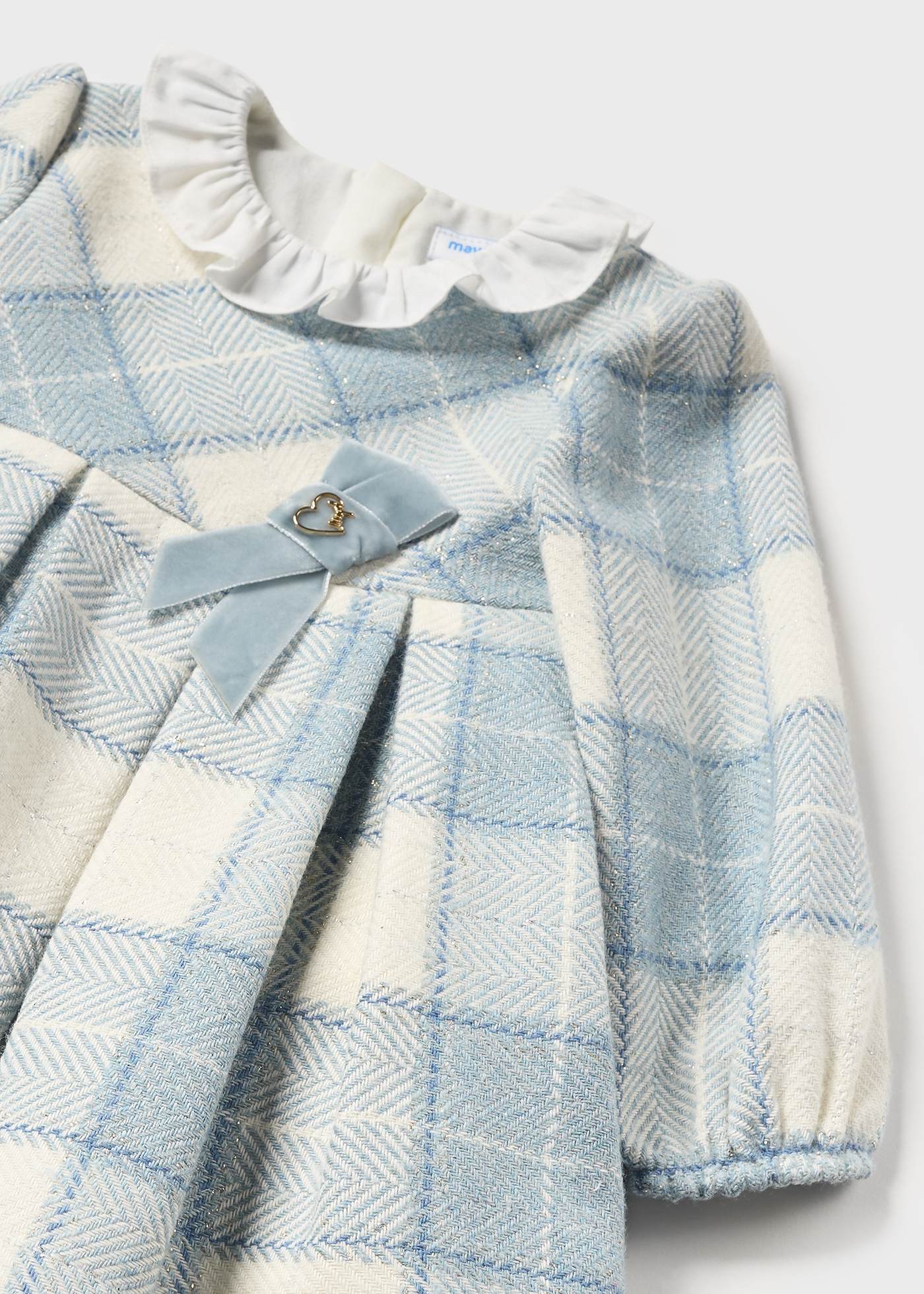 Vestido infantil com estampa xadrez