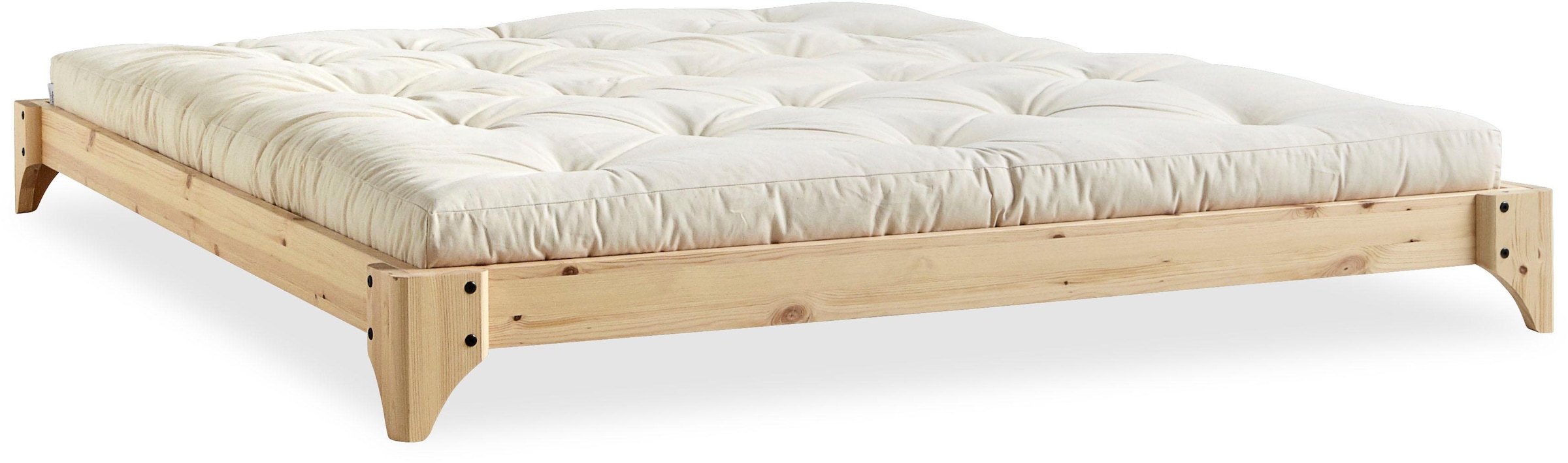 Karup Design Futonbett »Elan Bettgestell, massiv Kiefernholz, minimalistisches Scandi Design« Inklusive Lattenrost, in verschiedenen Breiten erhältlich