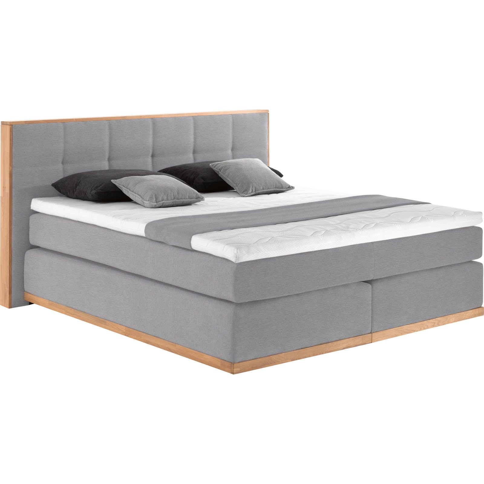 Boxspringbett Leonie 180 x 200 cm, grau