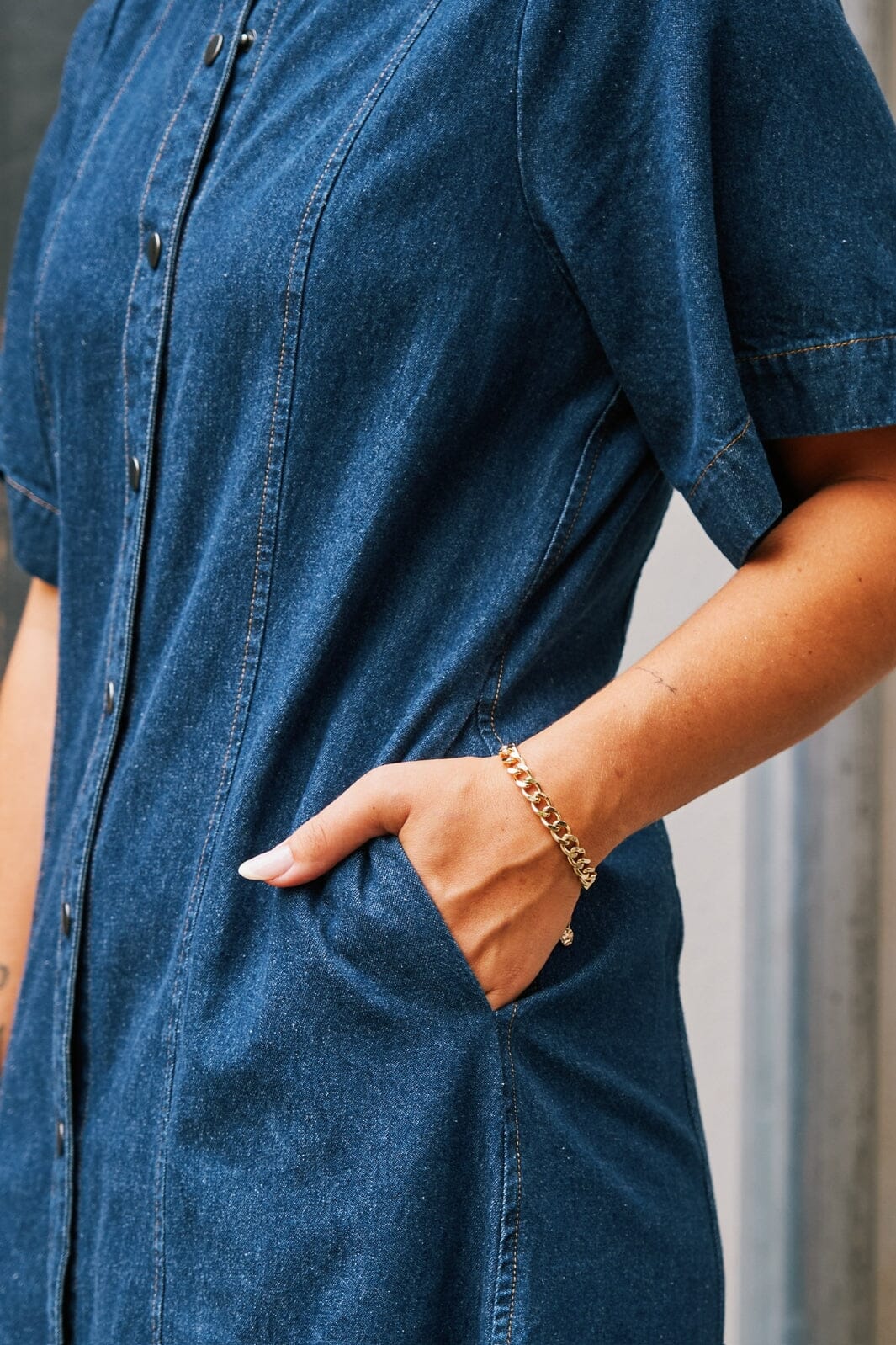 Neo Noir Balli Denim Dress