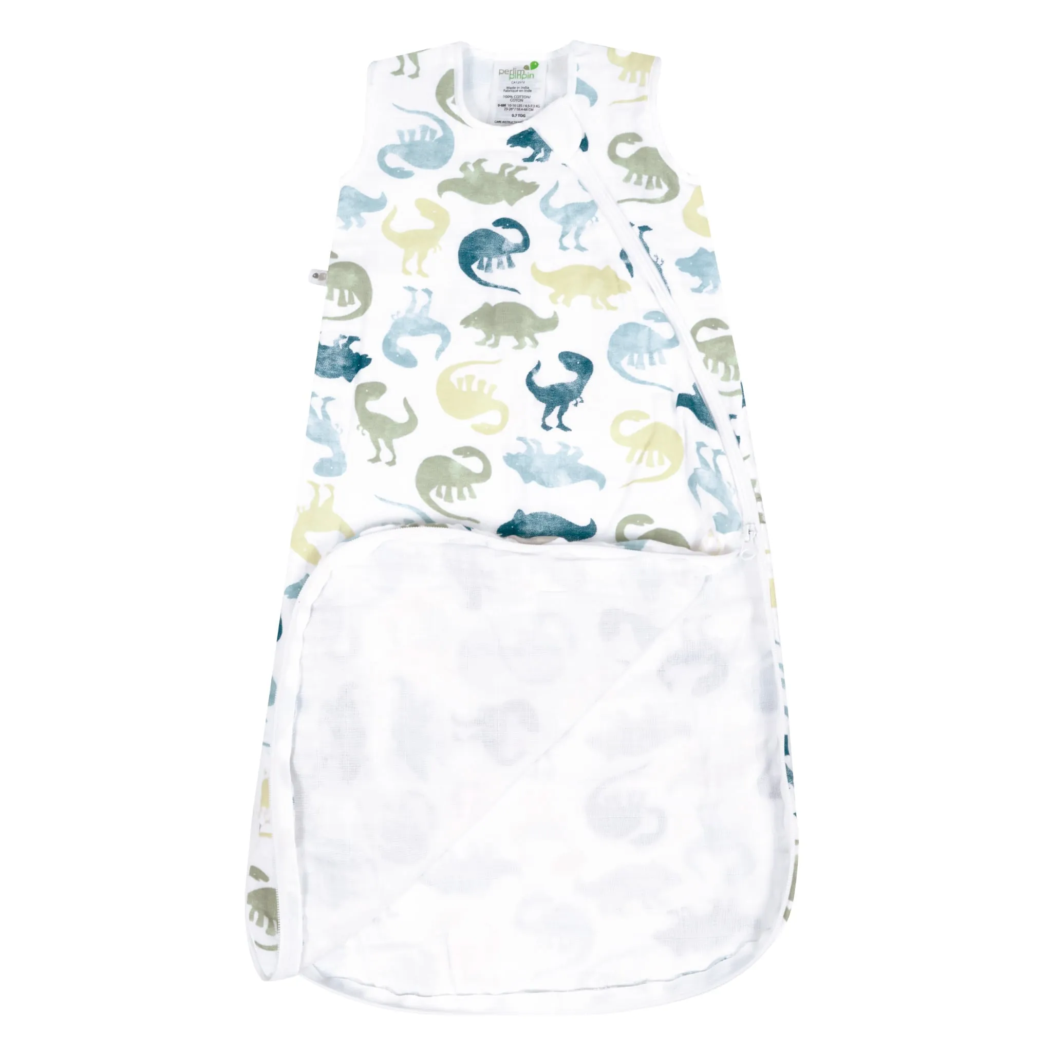 Perlimpinpin Sac de Nuit Mousseline Bambou 0-36mois - Dinos