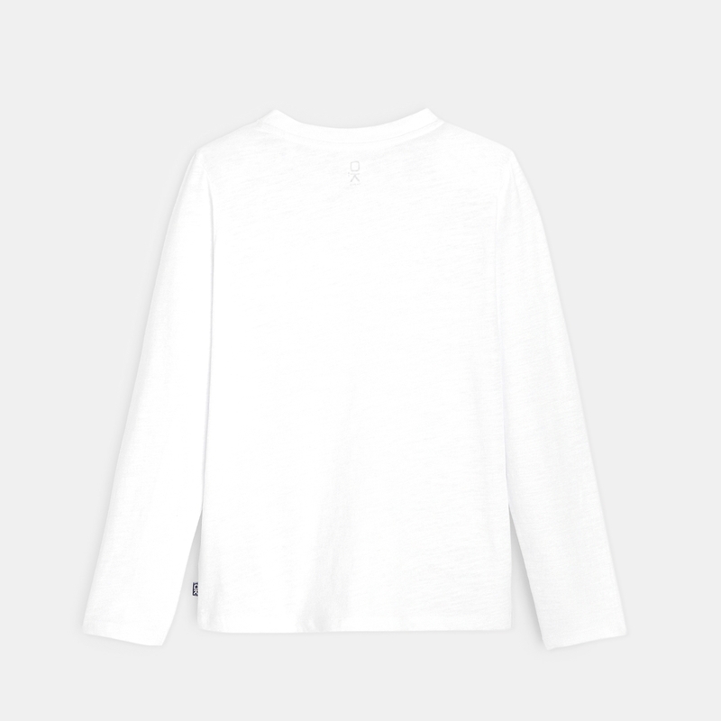 T-shirt uni en coton blanc garçon