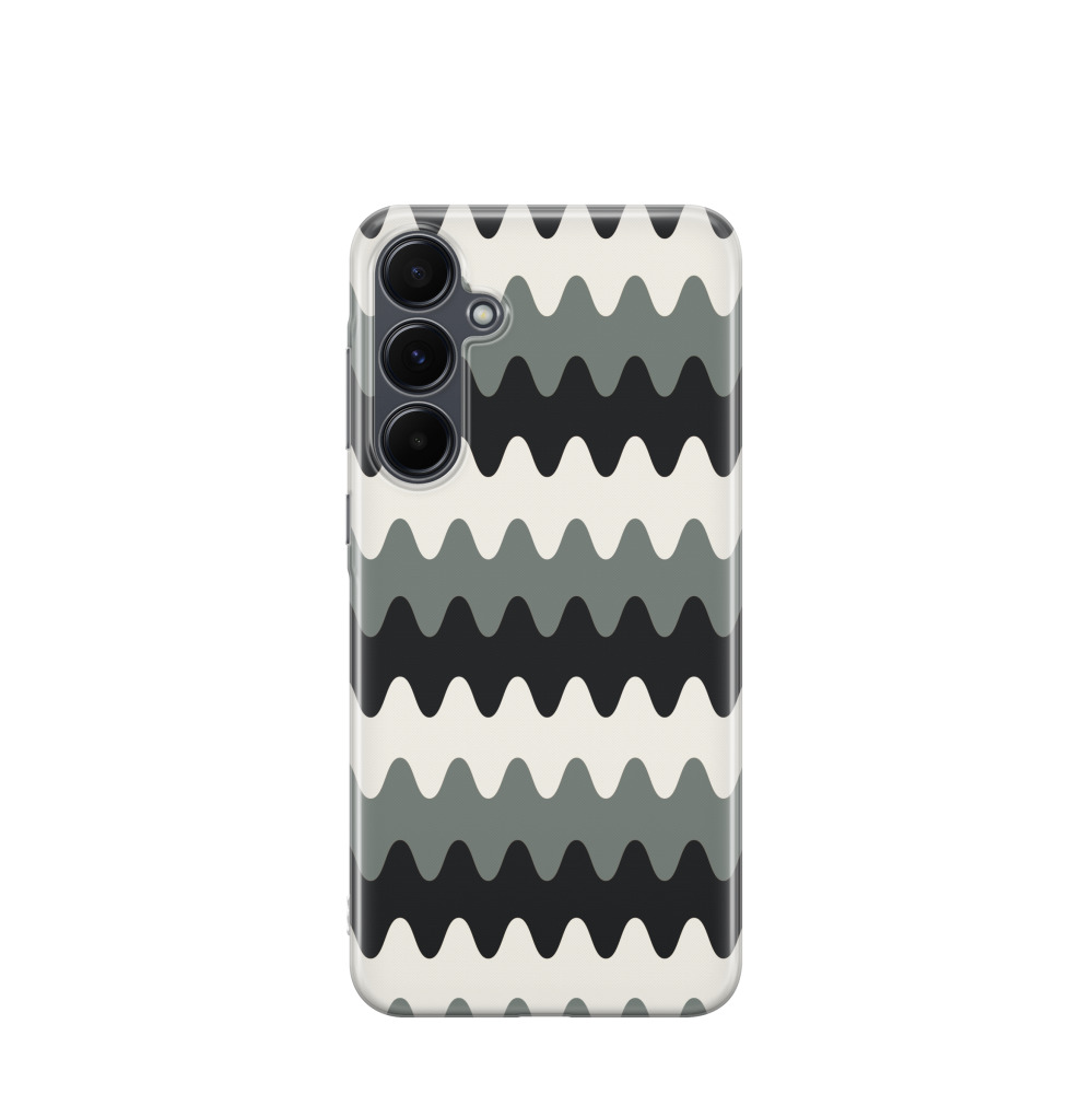 Samsung Galaxy A55 Gummi Hülle Grauzone - Schwarz