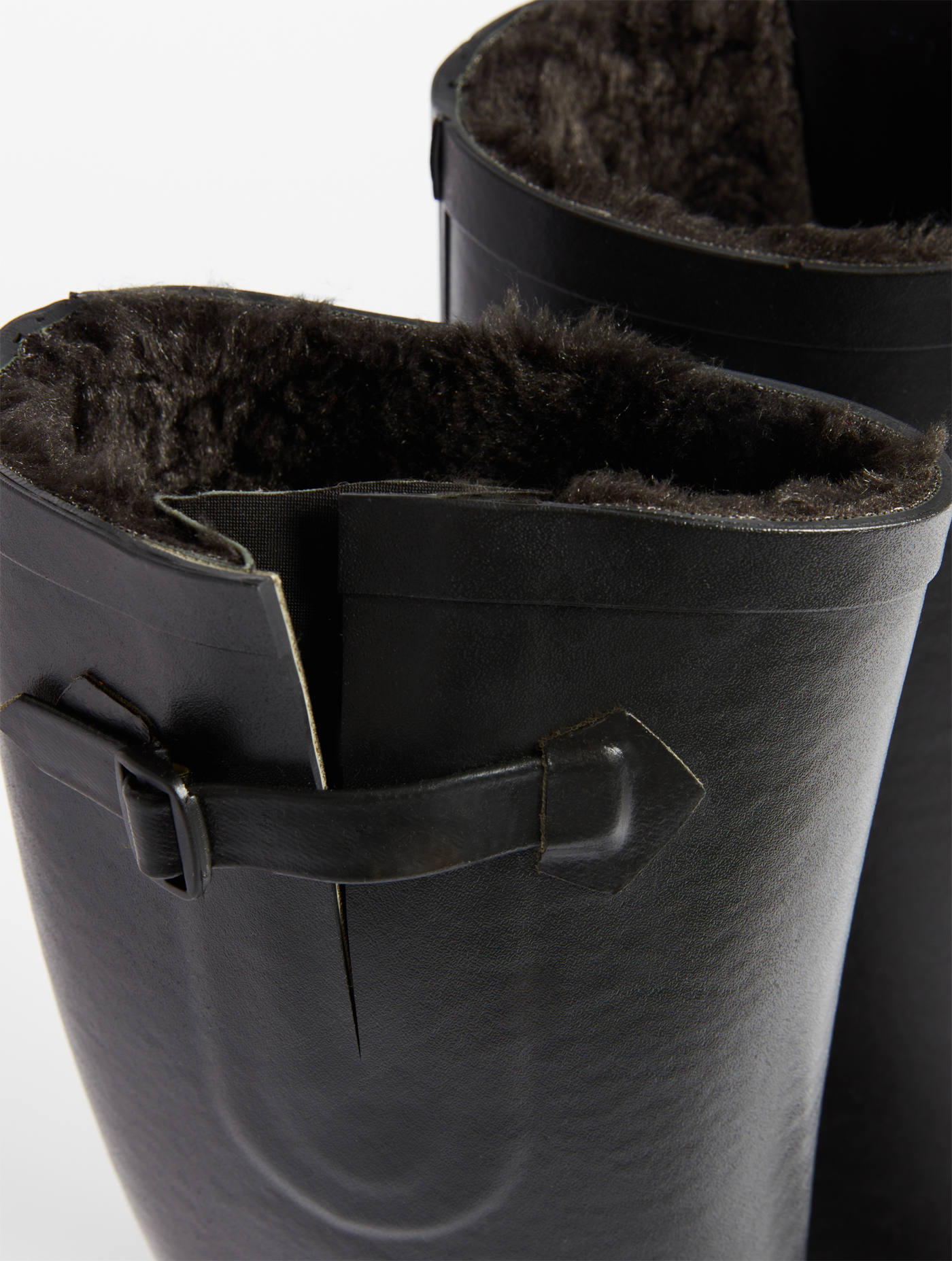 La botte de pluie boyfriend fourrée, fabriquée en France NOIR
