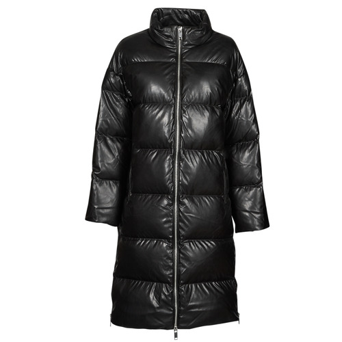 MICHAEL Michael Kors - LONG FAUX LTHR PUFFER Negro